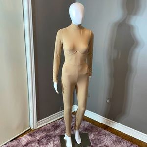 Fashion Nova Fast Moves Nude Jumpsuit